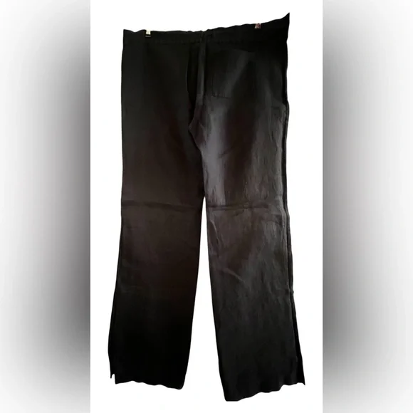 J. Crew 100% Linen Women’s Wide Leg Slacks with drawstring and pockets Med - Picture 2 of 5